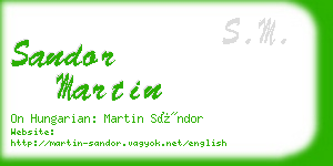 sandor martin business card